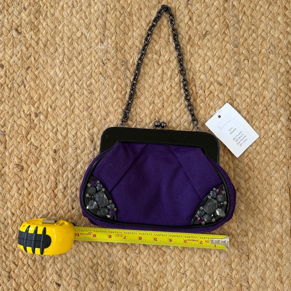 Free People Brand Vintage Retro 50s 60s Look Shoulder Purple Jewels Bag 🌈 - Picture 7 of 8